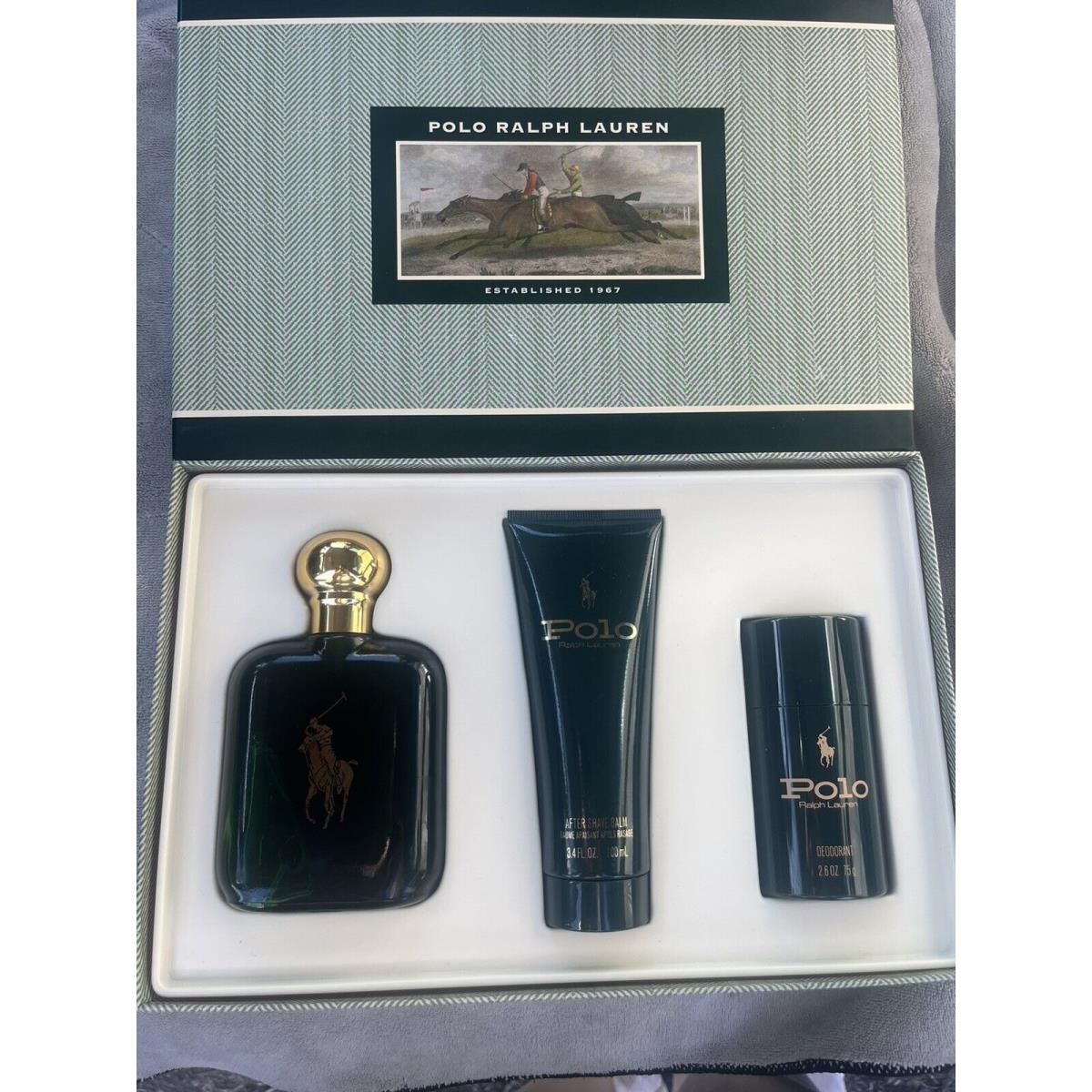 Vintage Polo Ralph Lauren Green Cosmair Cologne 4 oz 118ml Batch 7Y031 Gift Set