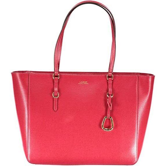 Ralph Lauren Bennington Tote Medium Red Leather Gold Hardware