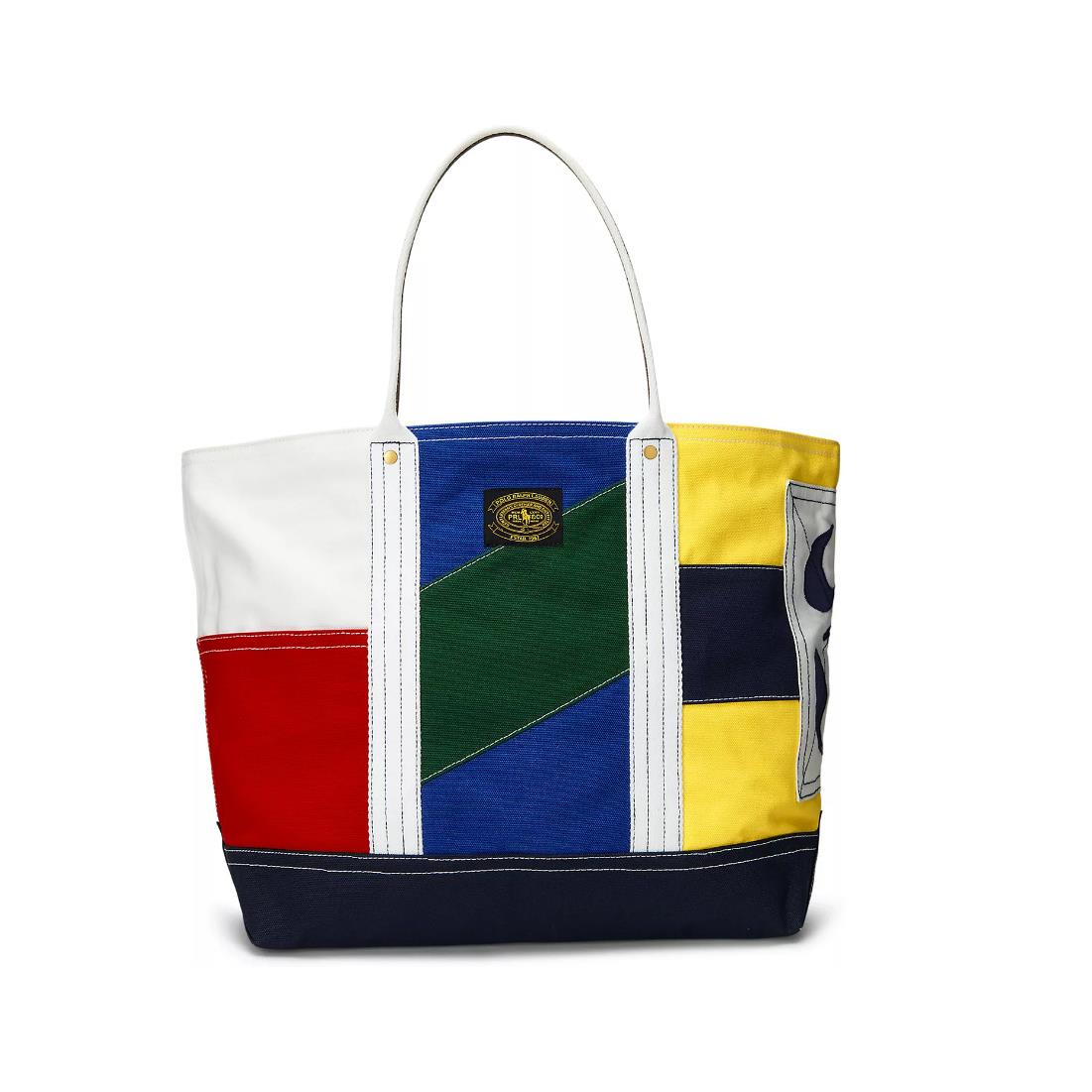 Polo Ralph Lauren Large Colorblocked Nautical Theme Tote Bag