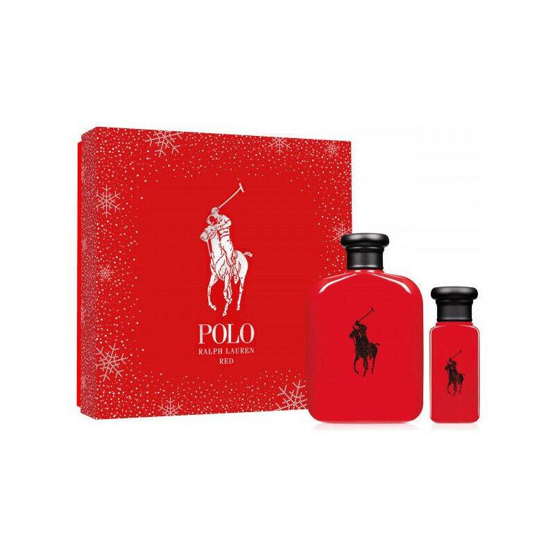 Ralph Lauren Polo Red 2 pc Set Eau de Toilette Edt Spray Edt Travel Spray