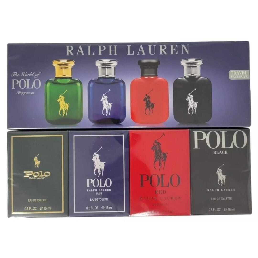 Ralph Lauren The World of Polo 4pc Travel Exclusive 0.5 fl oz ea 1Set