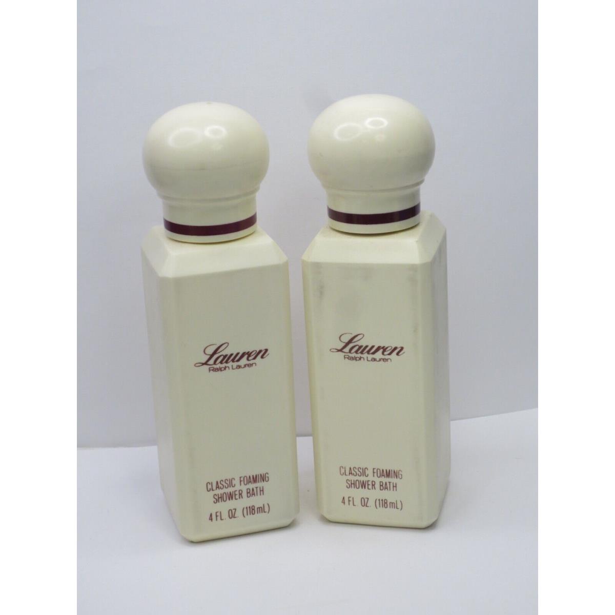 Lauren BY Ralph Lauren Classic Foaming Shower Bath 4 OZ Details Lot OF 2