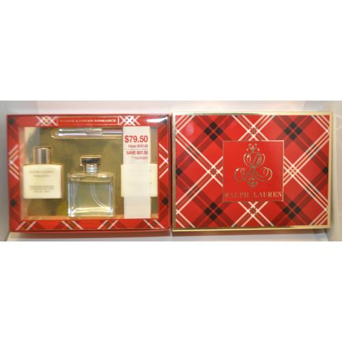 Ralph Lauren Romance 3.4oz Edt+ Rolleball Edp +lotion +gel 4pc Set