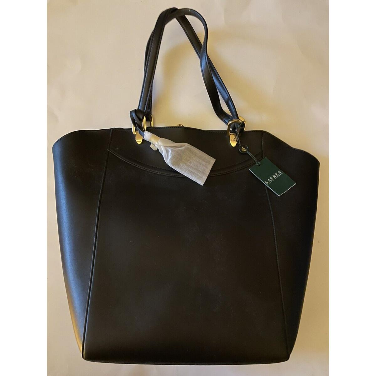 Ralph Lauren Leather Black Tote Bag H -14 W- 15