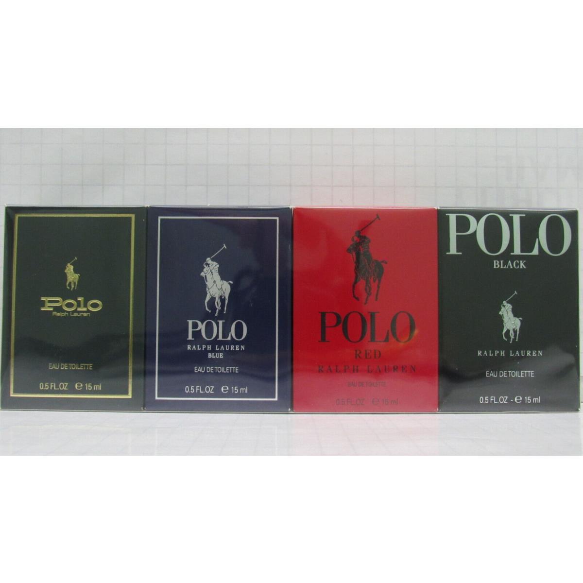 Polo Mini Coffret By Ralph Lauren 4 Piece 0.5oz Travel Gift Set Shipping