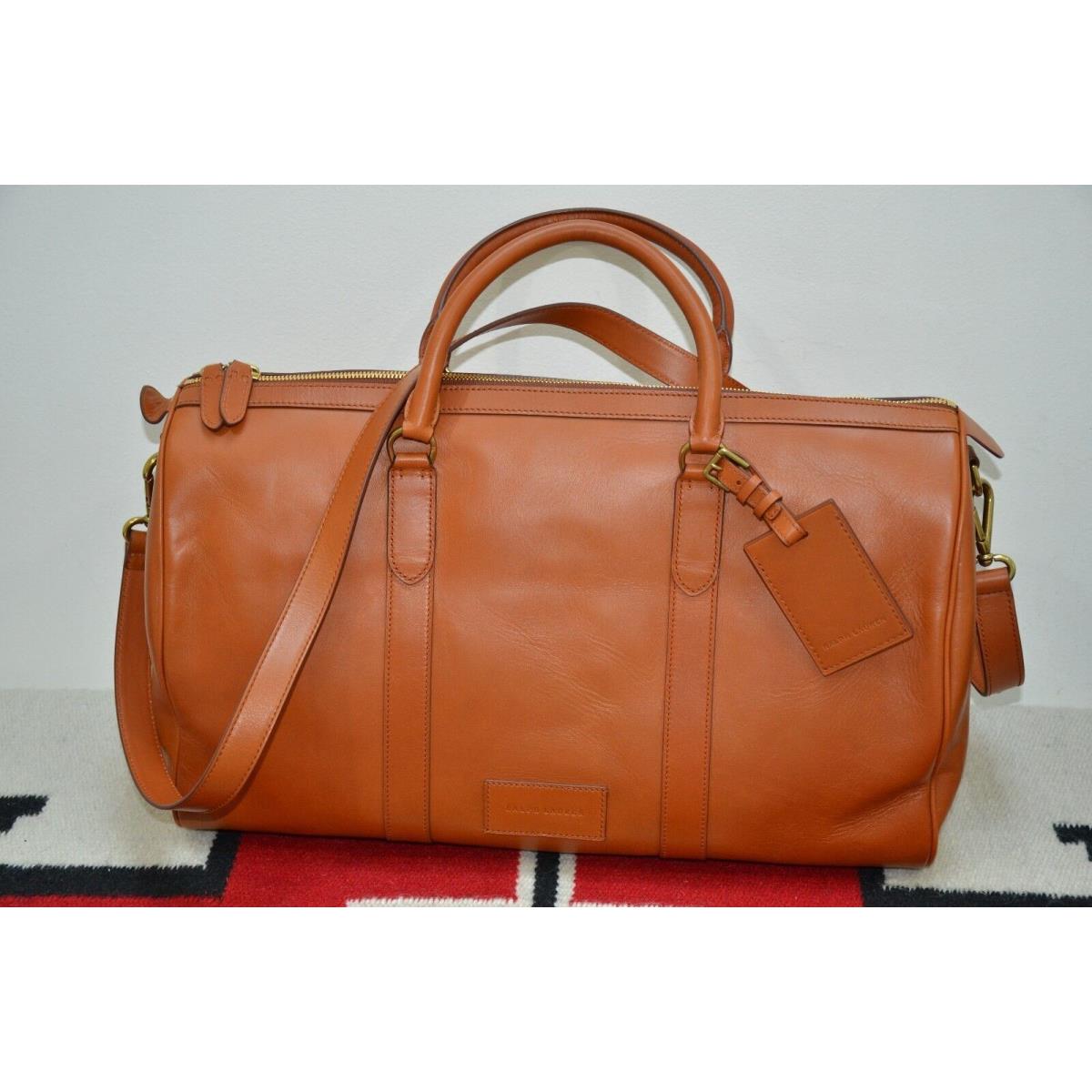 Ralph Lauren Full Leather Gentleman`s Shoulder Duffle Bag