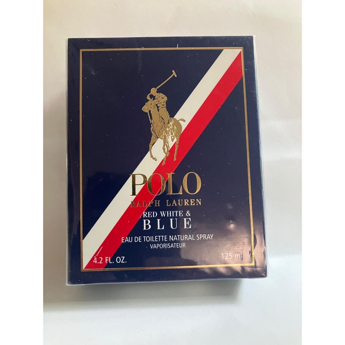 Ralph Lauren Polo Red White Blue 4.2 oz Edt Spray For Men Rare