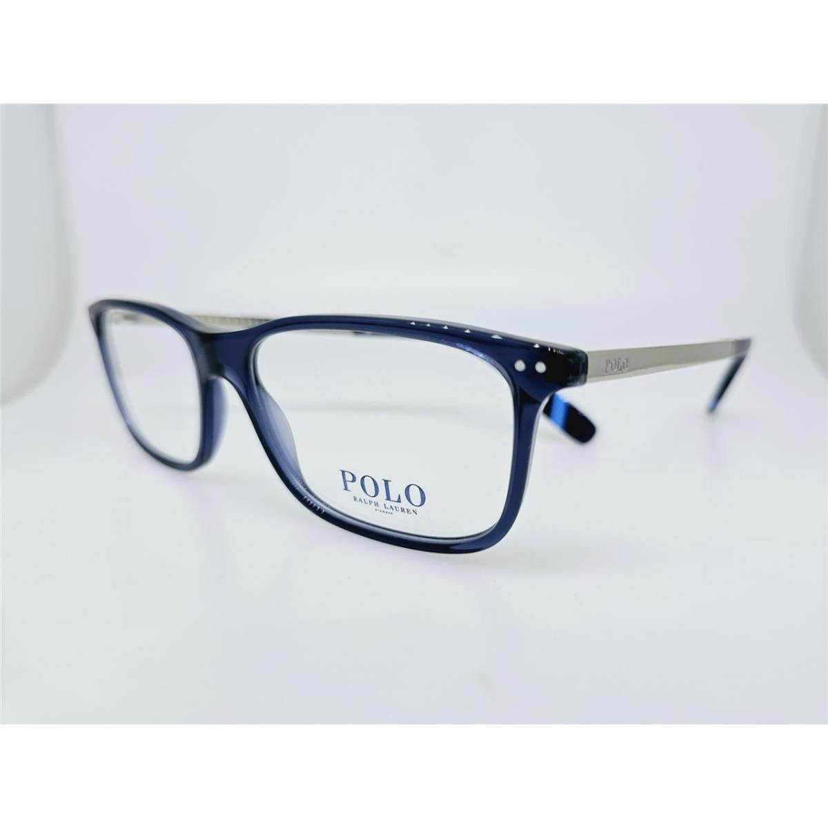 Polo Ralph Lauren PH2273 5470 56MM Shiny Transparent Navy Blue Frame W/ Demo Len