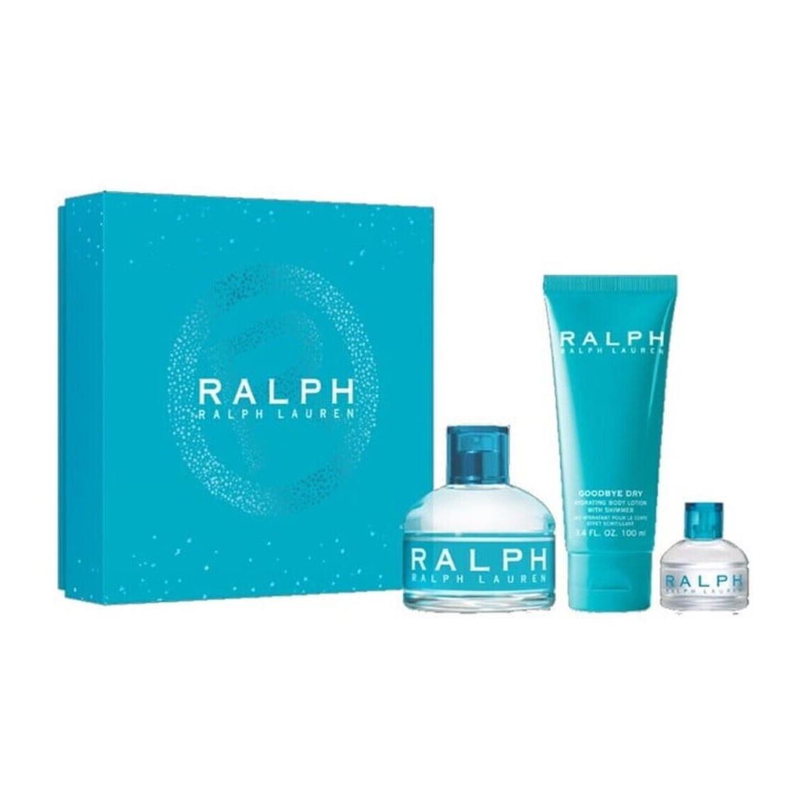 Ralph by Ralph Lauren 3pc Set Women 3.4oz Edt 0.25oz Mini 3.4oz Body Lotion