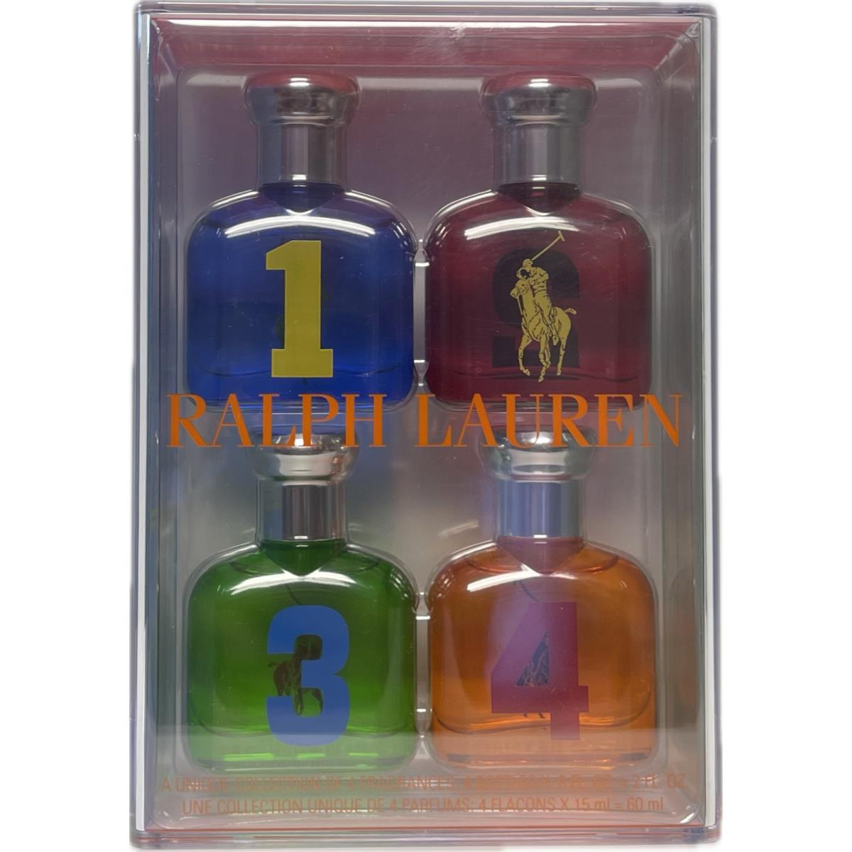 The Big Pony By Ralph Lauren 4 PC Set Men`s 0.50 oz 1 2 3 4 Edt See Description