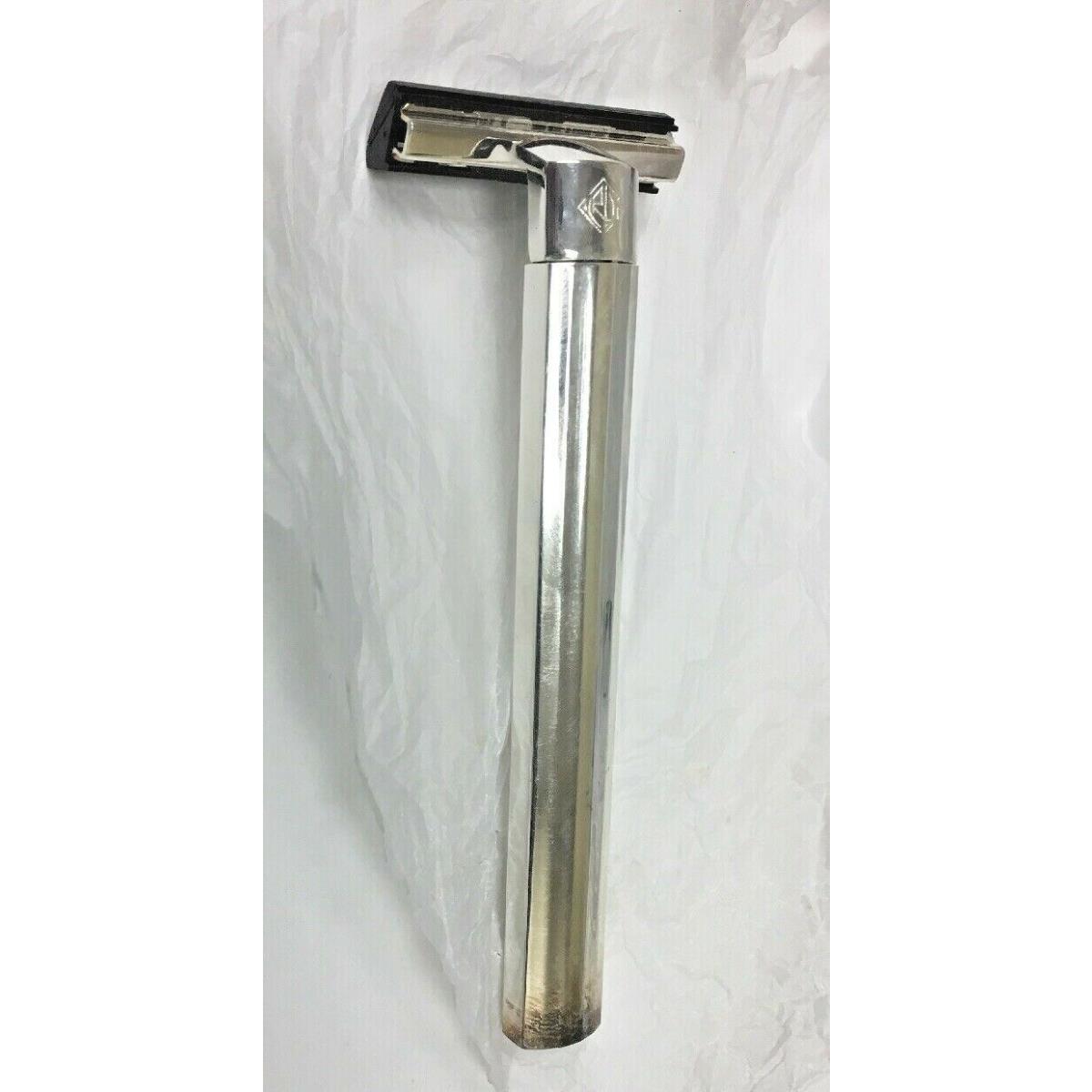 Ralph Lauren Monogram Shaver Metal Chrome 4 3/4 Long Vintage 3.5 oz Weight