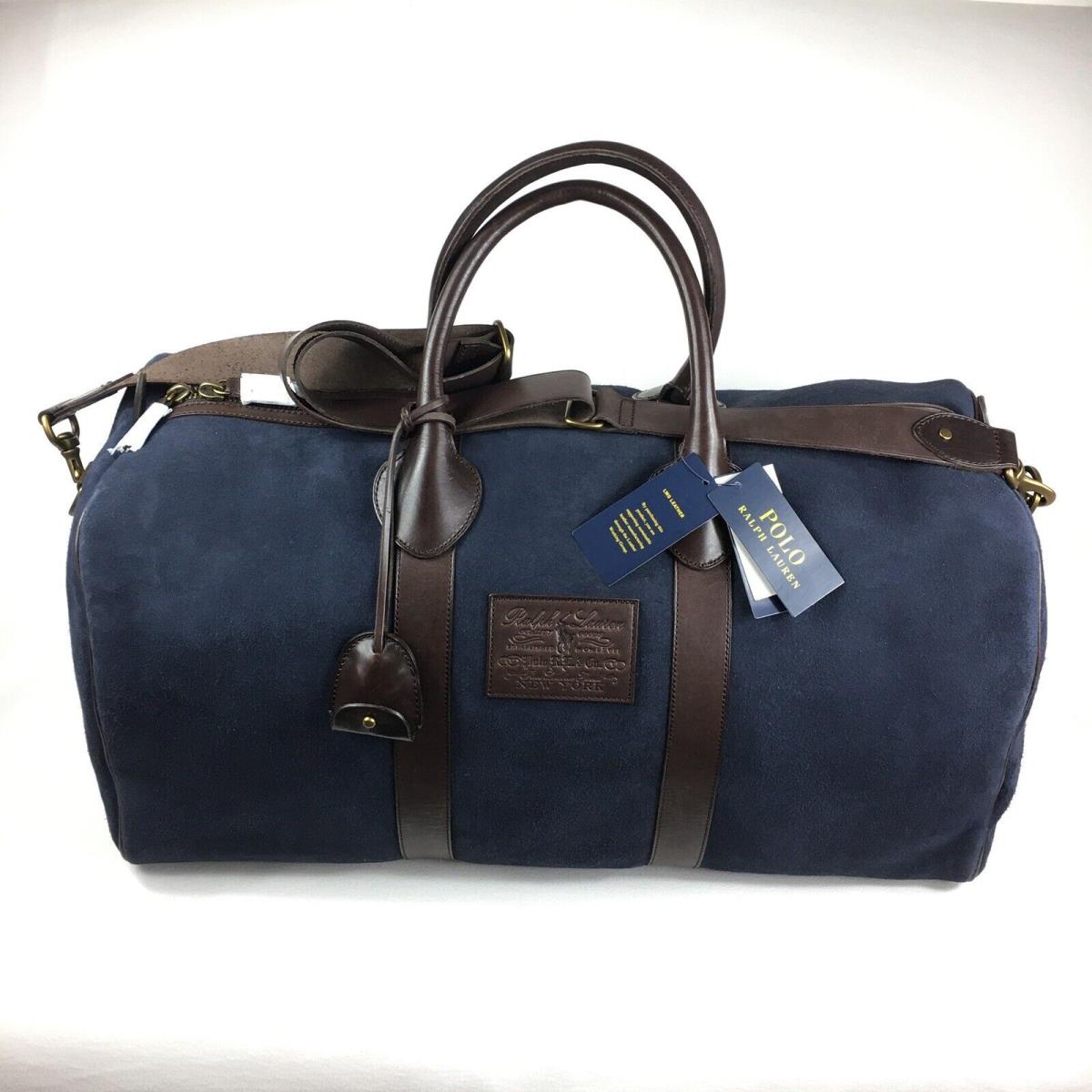 Polo Ralph Lauren Heritage Duffel Bag Suede Leather Weekender