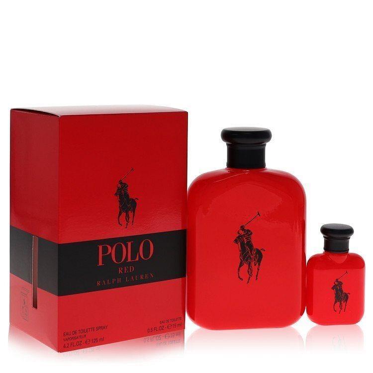 Polo Red by Ralph Lauren Gift Set -- 4.2 oz Eau De Toilette Spray + 0.5 oz Mini