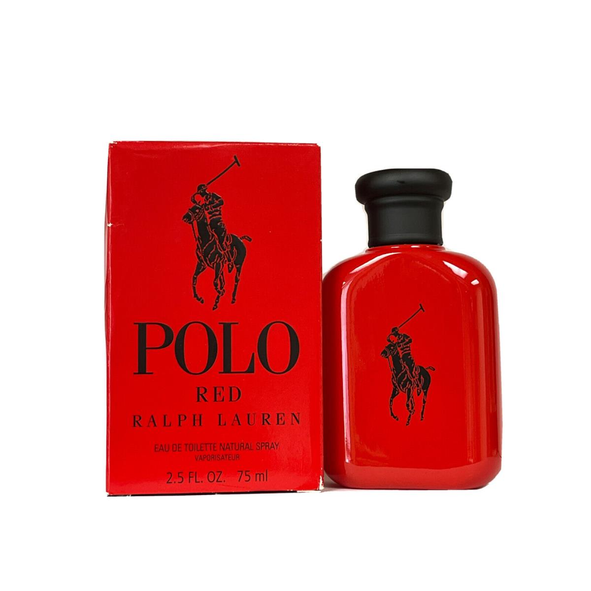 Polo Red by Ralph Lauren Men 2.5 oz/75 ml Edt Spray Box IS Slightly See