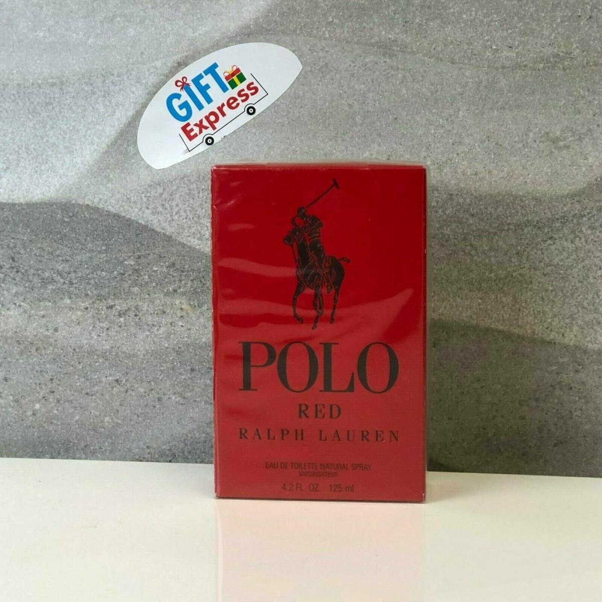 Ralph Lauren Polo Red Eau De Toilette Spray Cologne For Men 4.2 Oz