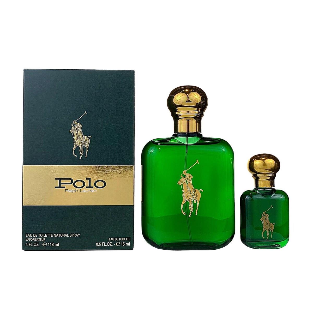 Ralph Lauren Polo 2 Pc. Gift Set For Upc Edt 4 oz + Edt 0.5 oz