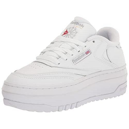 Reebok Women`s Club C Extra Sneaker FTWWHT/FTWWHT/PUGRY3 6.5 - Ftwwht/Ftwwht/Pugry3