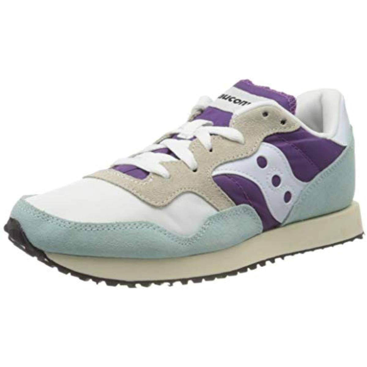 Saucony Dxn Trainer Vintage Sneakers White / Purple / Lt Blue - White / Purple / Lt Blue