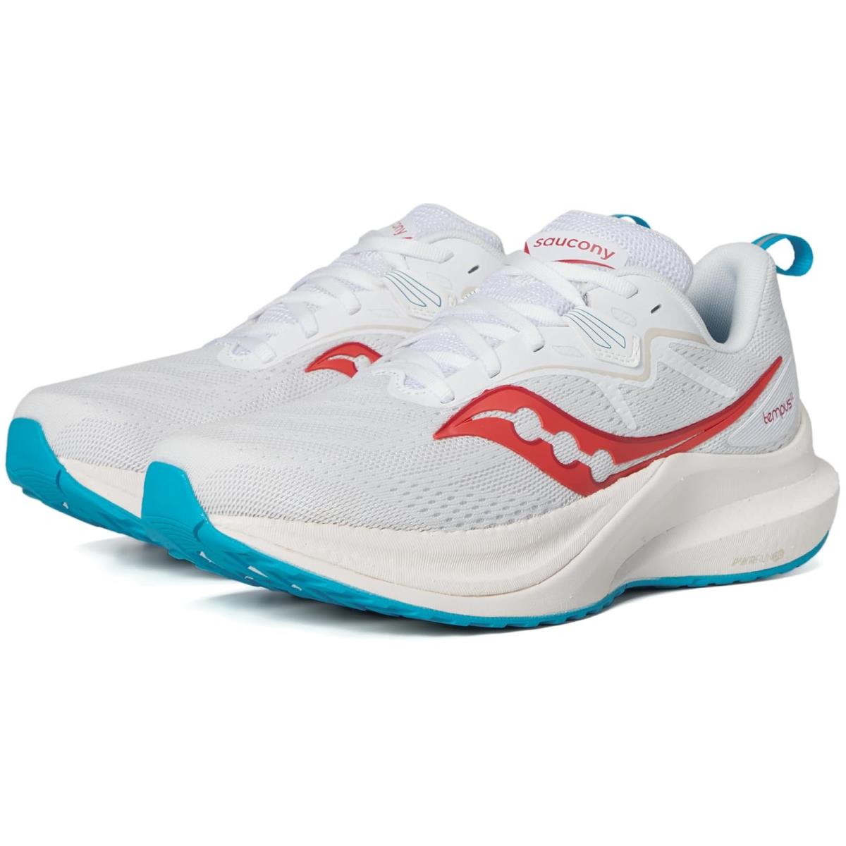 Woman`s Sneakers Athletic Shoes Saucony Tempus 2 - White/Cayenne