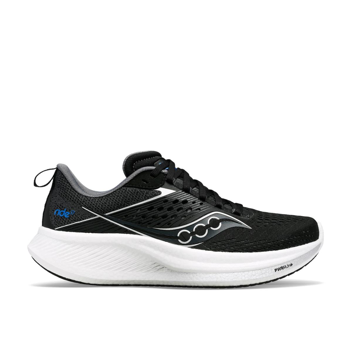 Woman`s Sneakers Saucony Ride 17 Running Shoe - Black/White