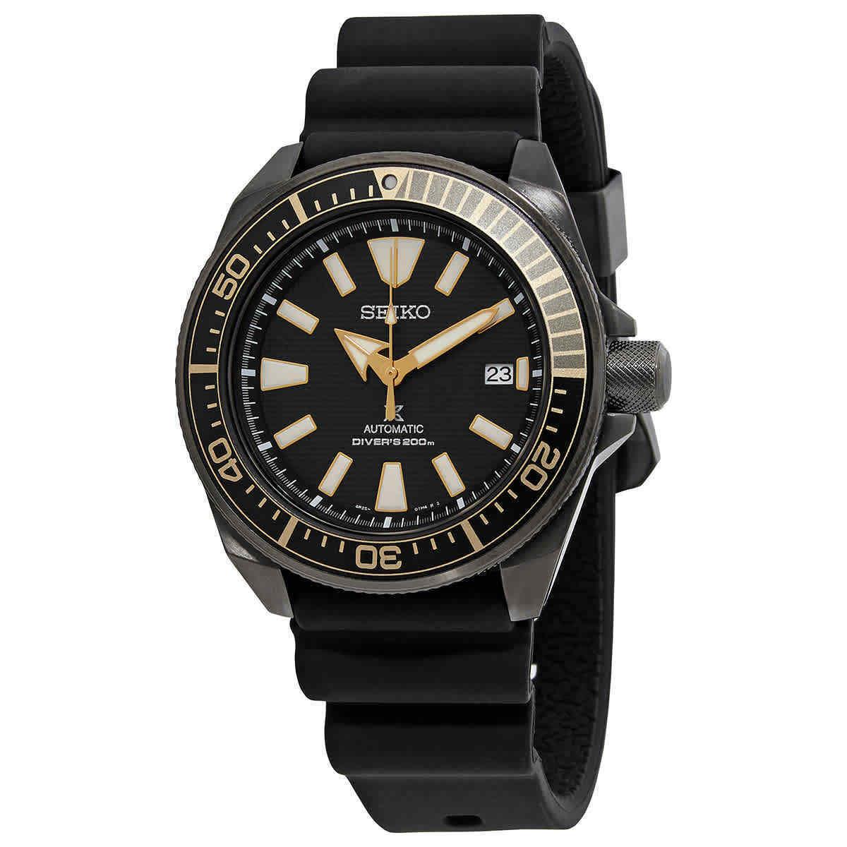 Seiko Prospex Automatic Black Dial Men`s Watch SRPF07 - Dial: Black, Band: Black, Bezel: Black-plated