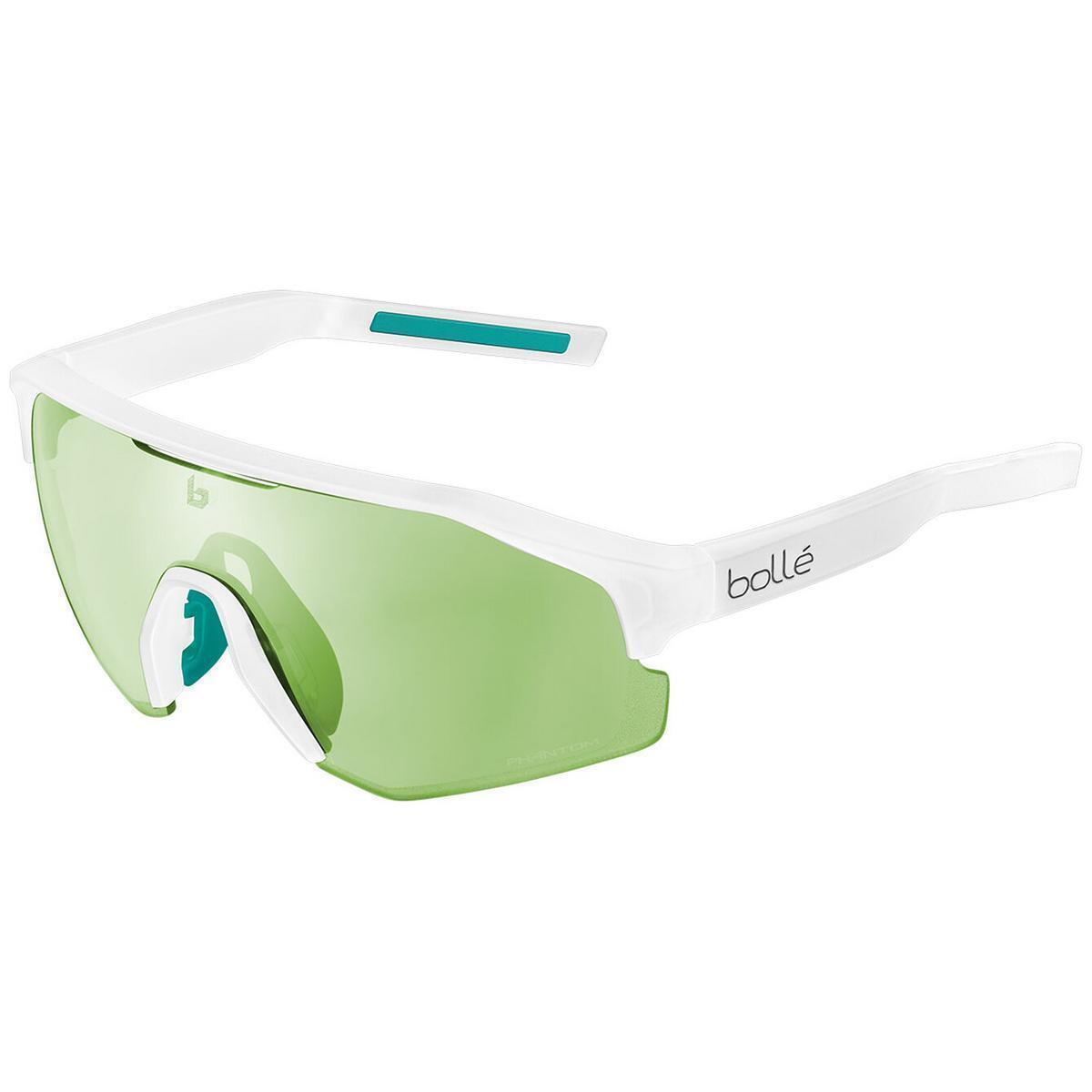 Bolle Lightshifter Sunglasses White Matte Glaz Phantom Clear Green Photochromic