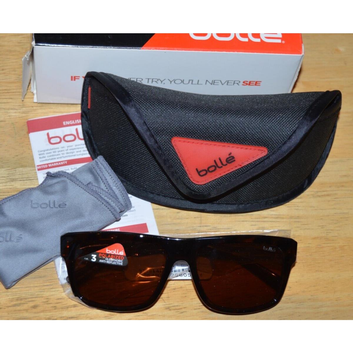 Bolle 00827 Sunglasses Clint Shiny Tortoise Polarized A14 Oleo AR 6 Base