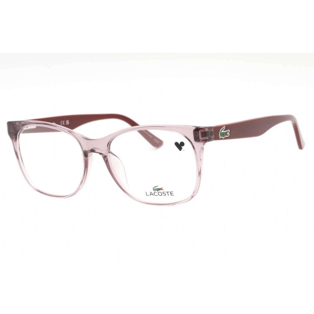 Lacoste Women`s Eyeglasses Rose Plastic Rectangular Shape Frame L2767 662