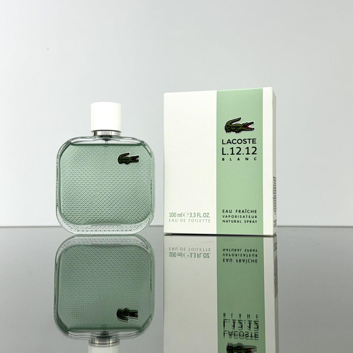 Lacoste L.12.12 Blanc Eau Fraiche For Men 3.3oz-100ml Edt Spray New-sealed BU47