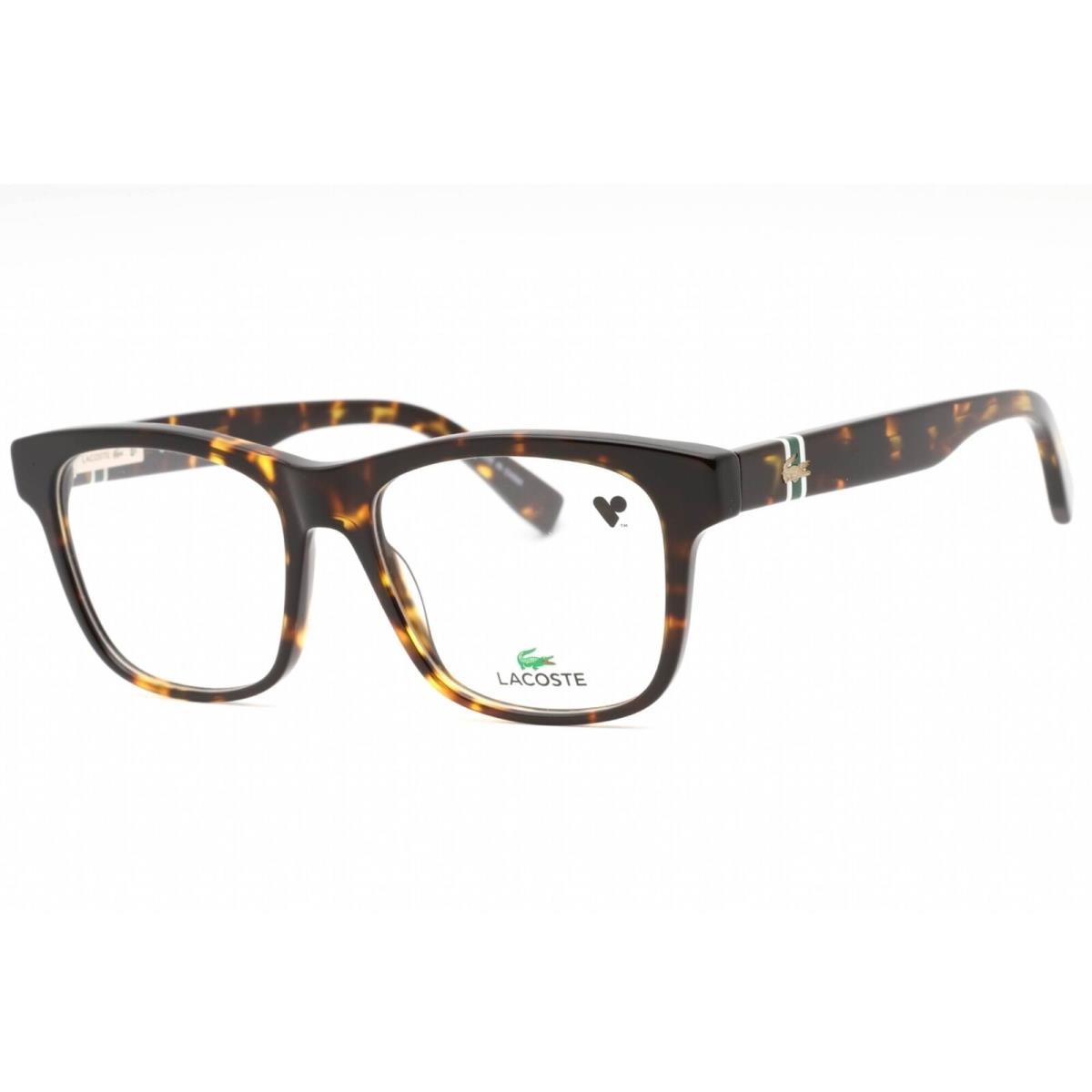 Lacoste Unisex Eyeglasses Dark Havana Plastic Square Full Rim Frame L2933 230