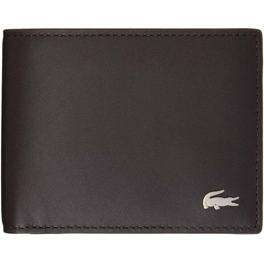 Lacoste Men`s FG Billfold Leather Wallet in Marron NH1112FG