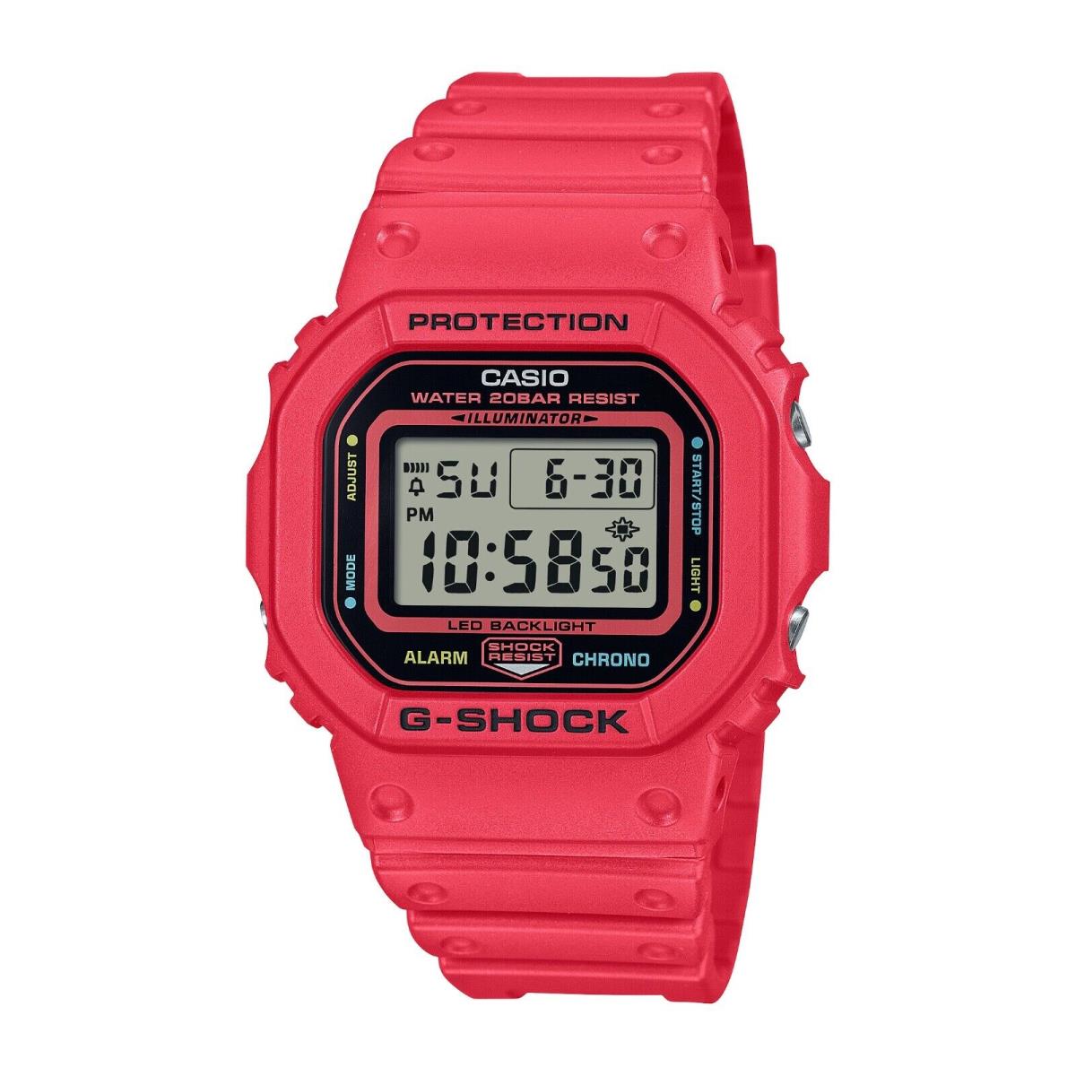 Casio G-shock Digital 5600 Series Vivid Red Digital Watch DW5600EP-4