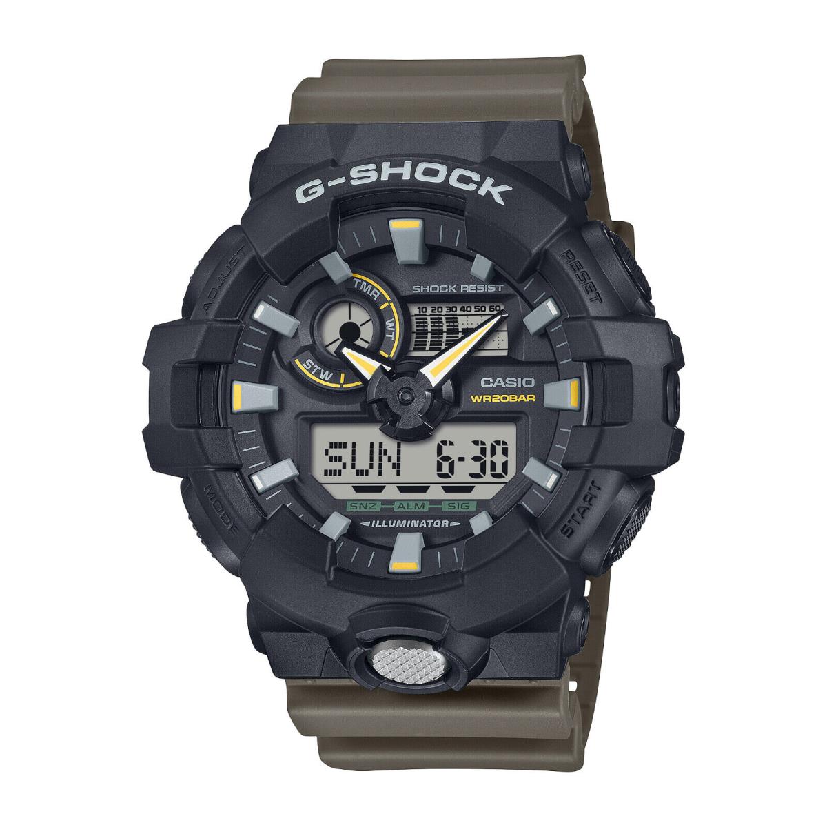 Casio G-shock Two Tone Utility Colors Analog Digital Resin Watch GA710TU-1A3