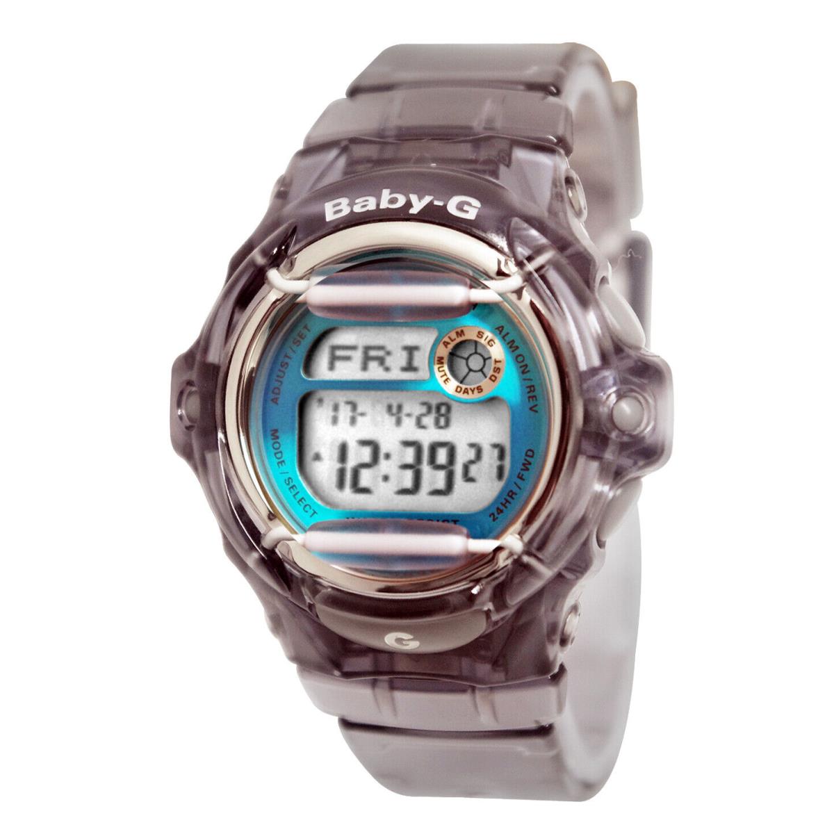 Casio BG169R-8B Baby-g Digital Dial Grey Transparent Resin Band Watch