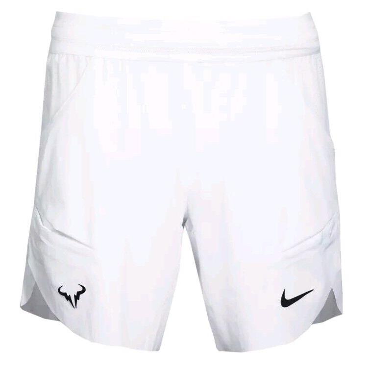 Nike Court Dri-fit Adv Rafa Nadal 7 White Tennis Shorts DV2881-100 Men s Sz Xxl