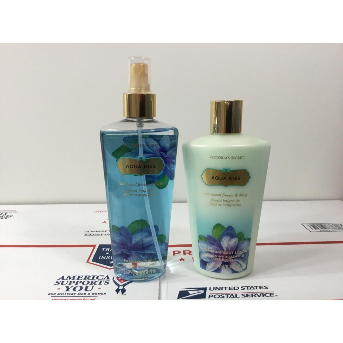 Victoria`s Secret Fragrance Body Mist Spray and Body Lotion Set - Pick 1 Aqua Kiss