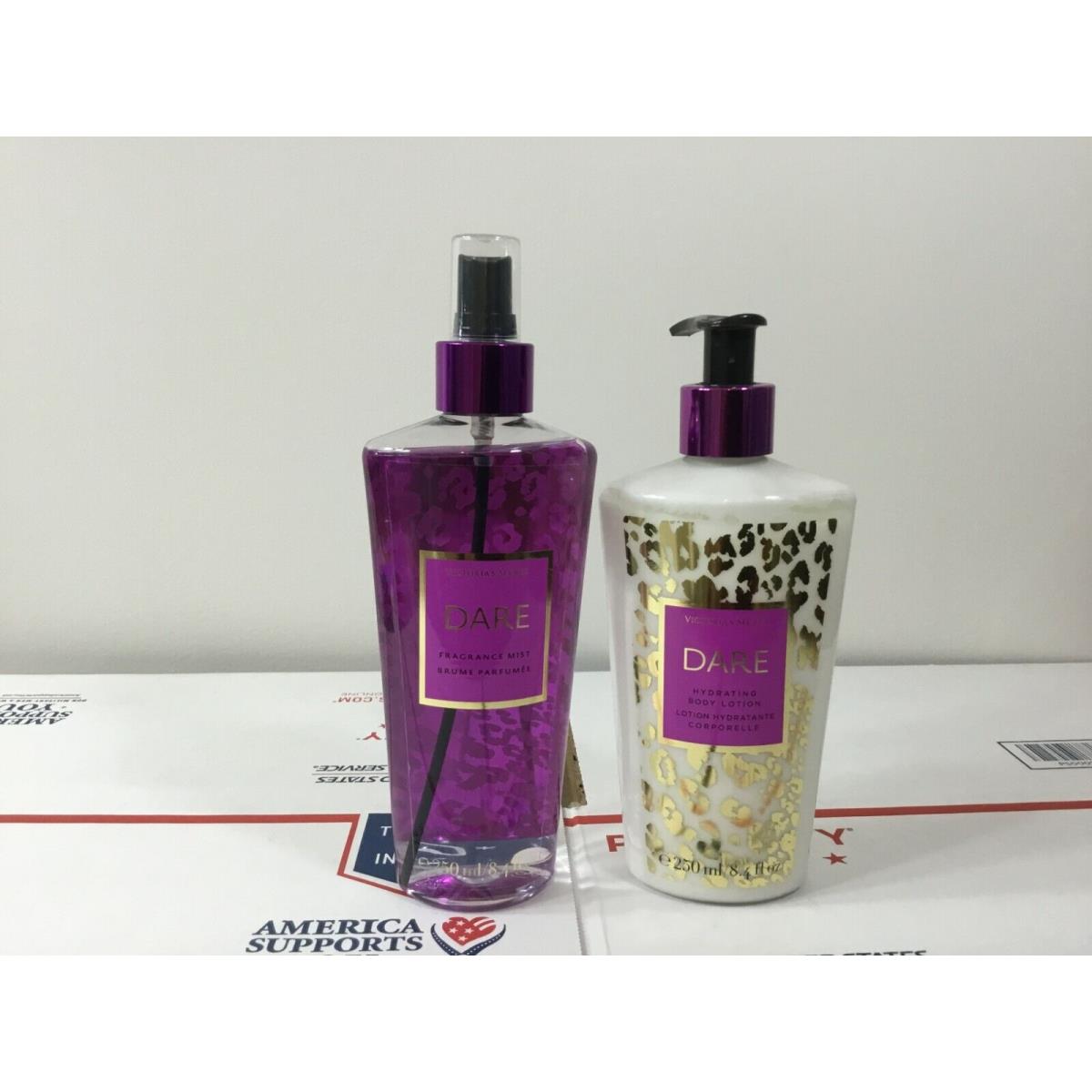 Victoria`s Secret Fragrance Body Mist Spray and Body Lotion Set - Pick 1 Dare - Limited Edition