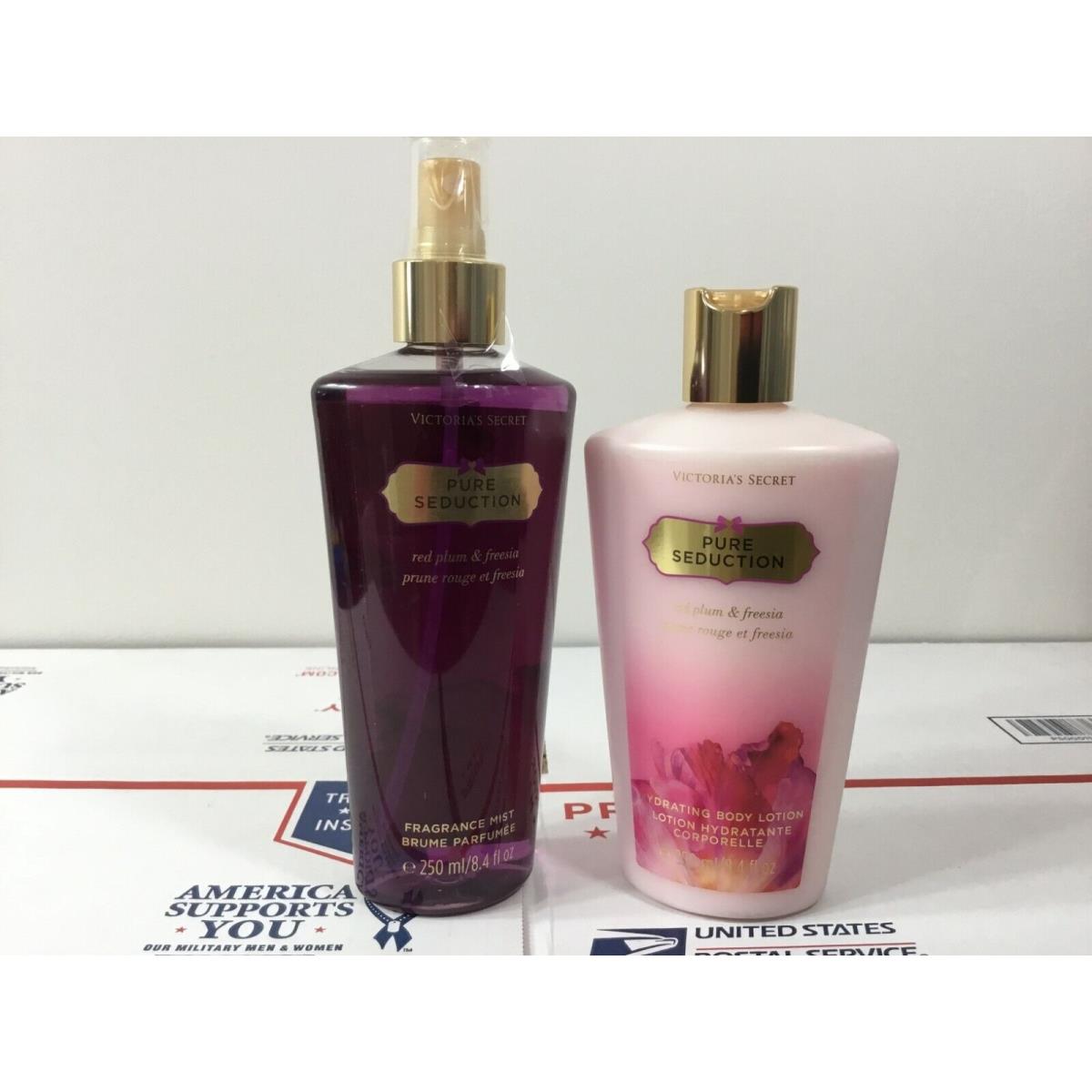 Victoria`s Secret Fragrance Body Mist Spray and Body Lotion Set - Pick 1 Pure Seduction