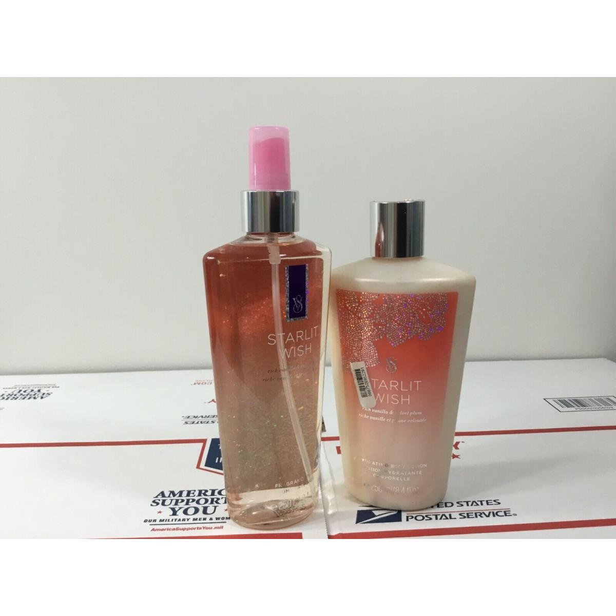 Victoria`s Secret Fragrance Body Mist Spray and Body Lotion Set - Pick 1 Starlit Wish