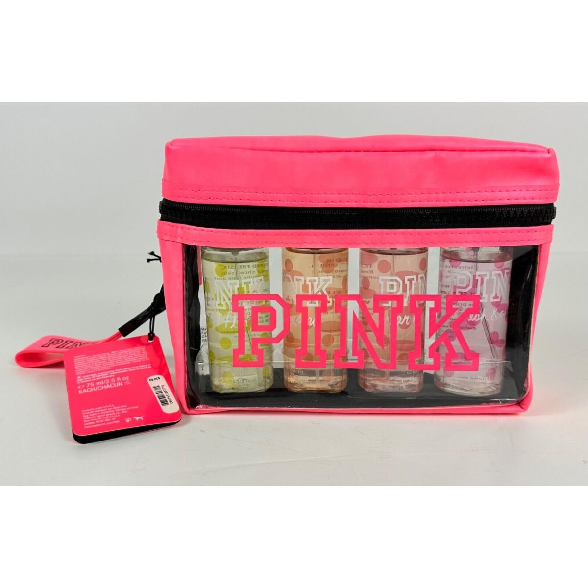 Victoria`s Secret Pink Endless Weekend Mist Set Pack of 5 with Carrying Bag