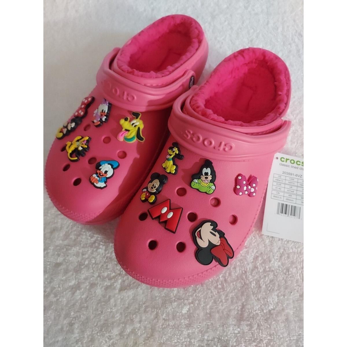 Wmns Crocs Size 10 Disney Mickey Mouse Friends Hyper Pink Clogs