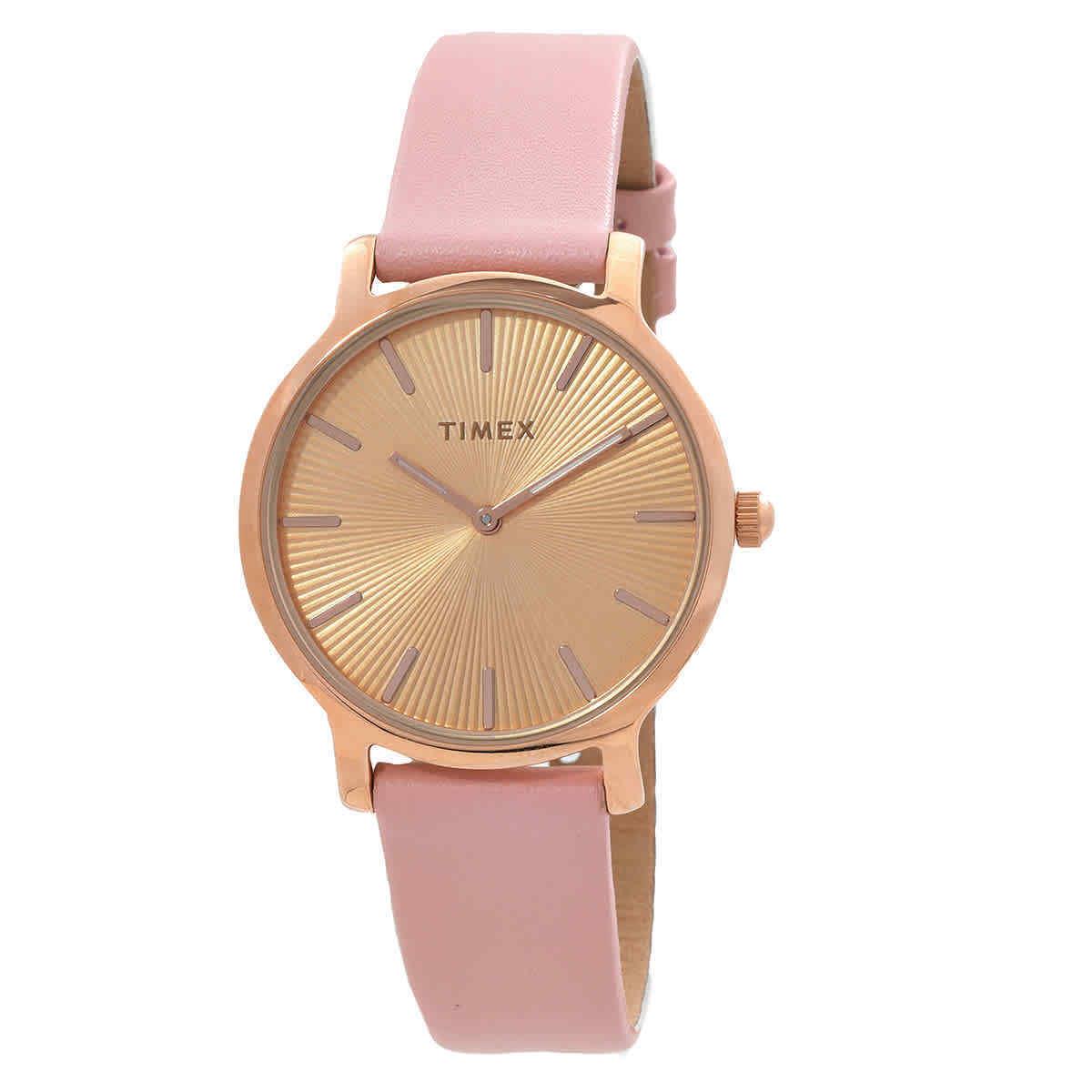 Timex Transcend Quartz Rose Gold Dial Ladies Watch TW2V66900VQ