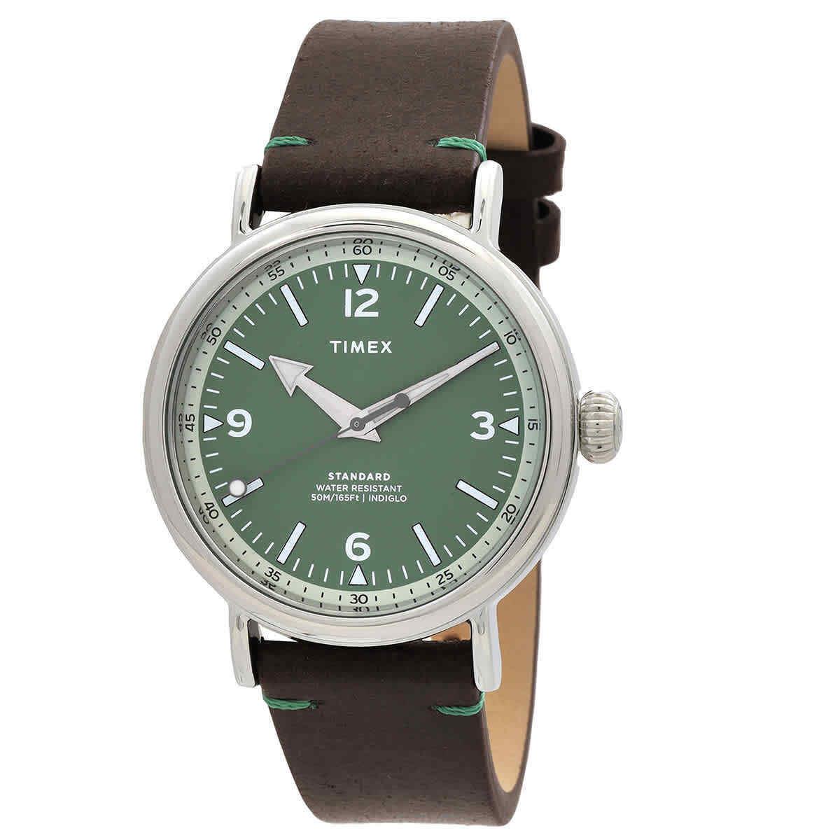 Timex Standard Quartz Green Dial Men`s Watch TW2V71200VQ