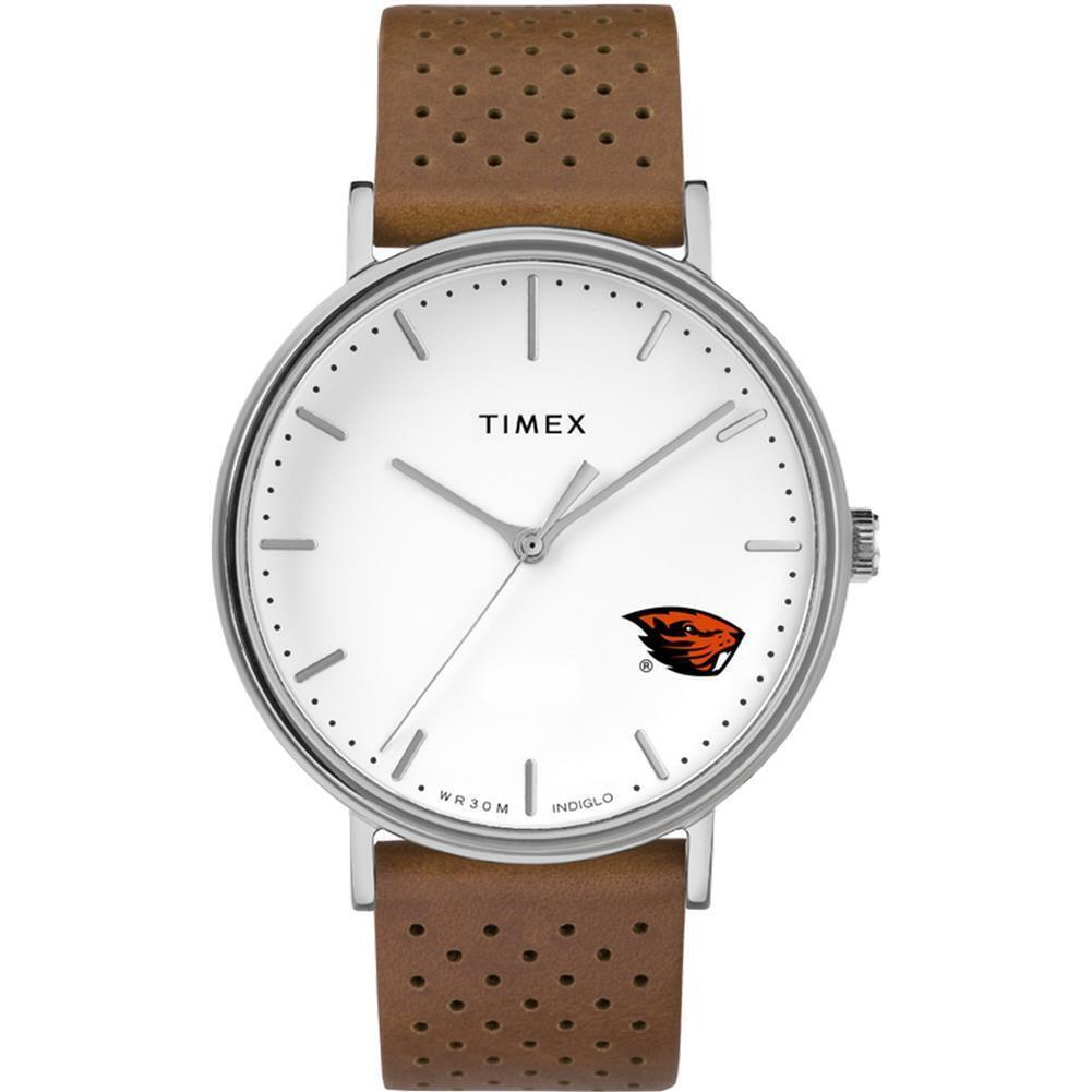 Womens Timex Oregon State Beavers Watch Bright Whites Leather