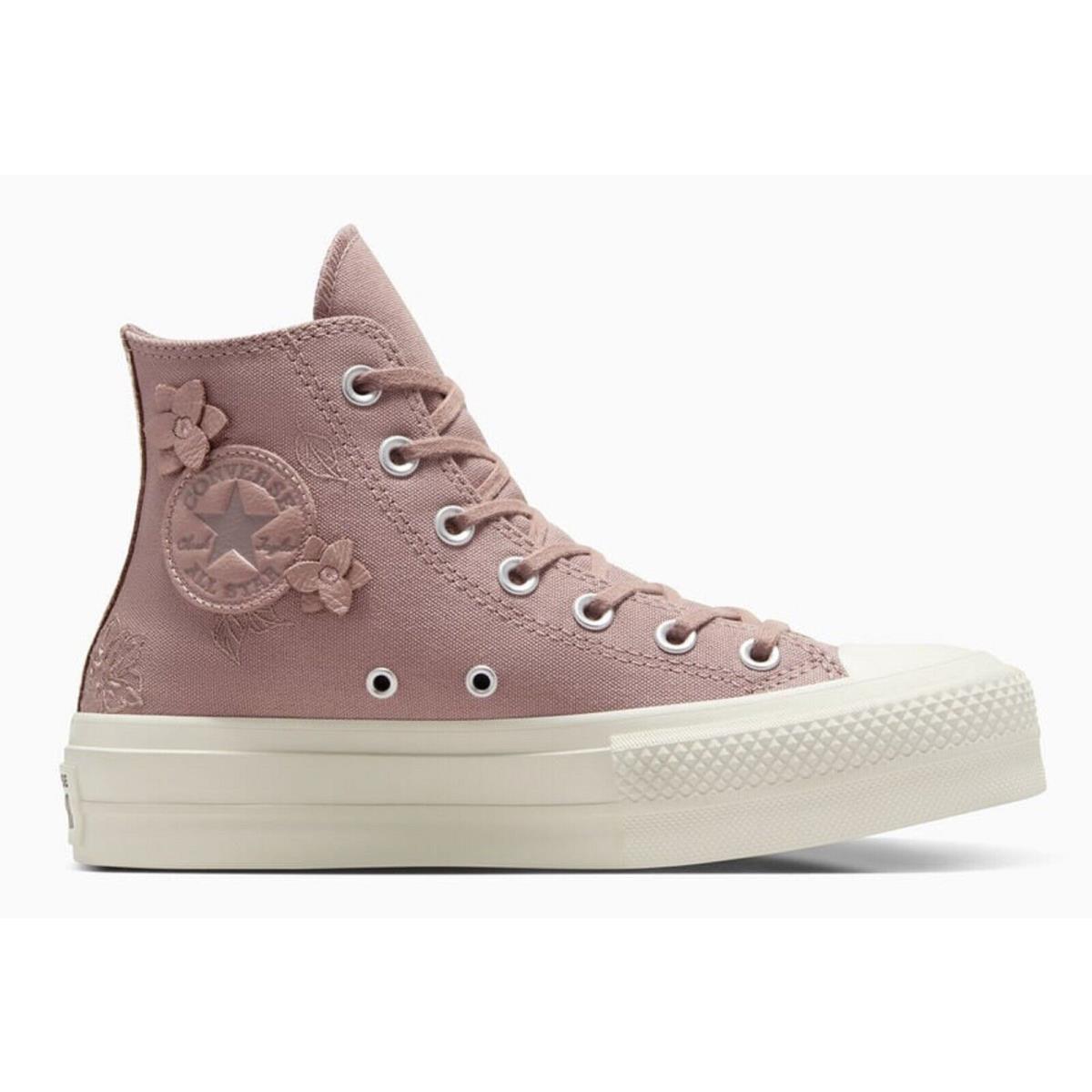 Converse Women`s Chuck Taylor All Star Lift 3D Florals Limited Edition Ortholite Bite The Dust/Egret