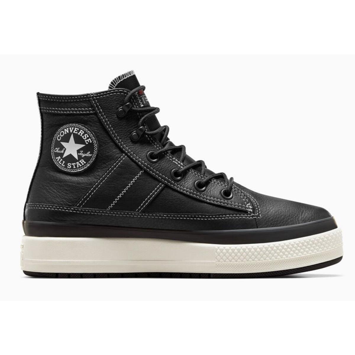 Converse Men`s Chuck Taylor All Star Equip Waterproof Leather Insulated Boots Black/White