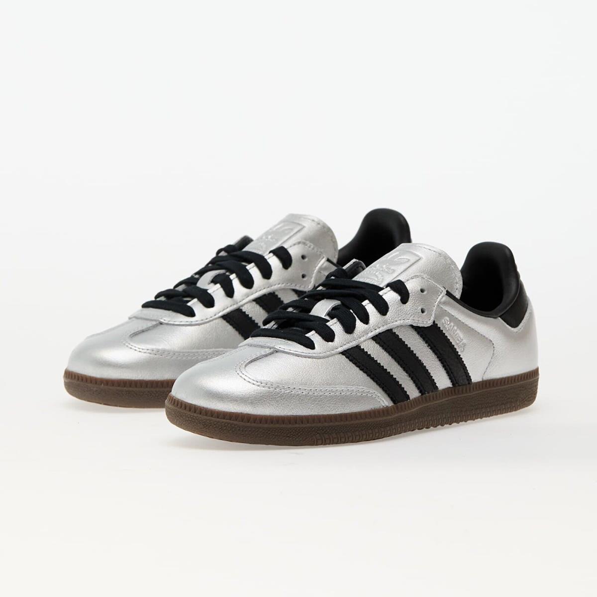 W Adidas Originals Samba OG Silver Metallic Black Gum JI4218 Casual Shoe Sneaker