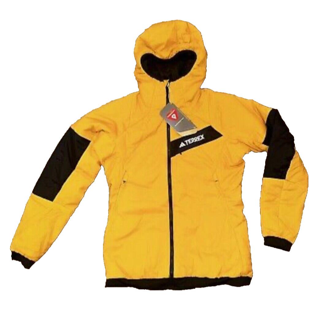 Adidas Terrex Techrock Stretch Primaloft Hooded Jacket IB4261 Womens Yellow