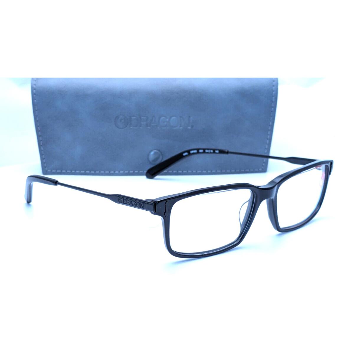 Dragon Mal DR165 001 Black Rectangle Mens Eyeglasses 54mm