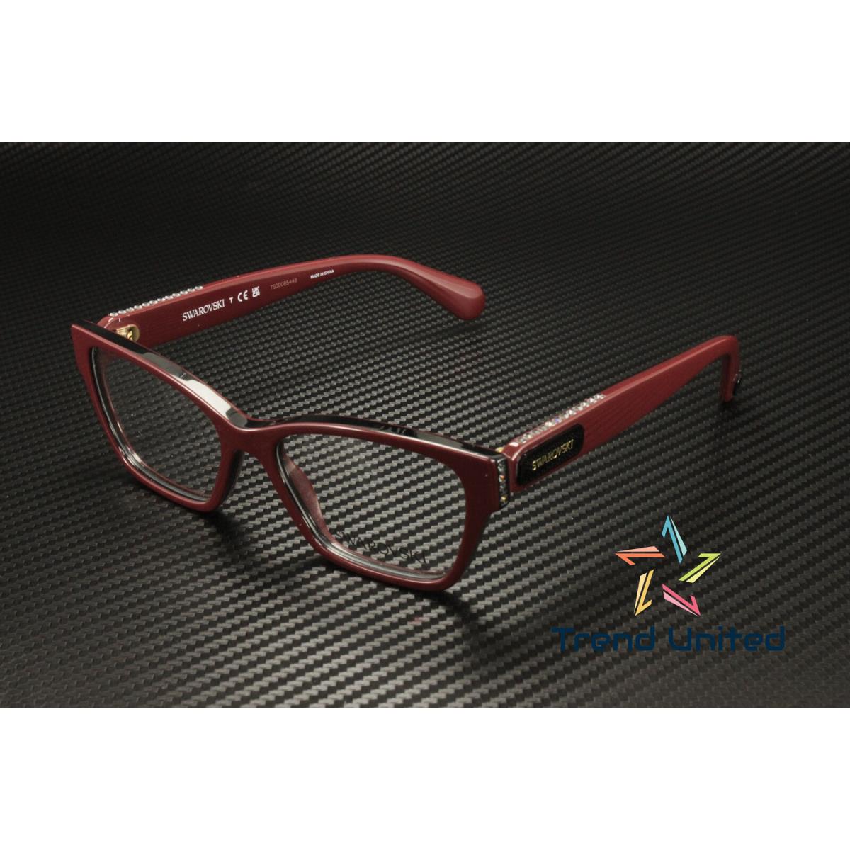 Swarovski SK2013 1019 Burgundy Black Demo Lens 52 mm Women`s Eyeglasses